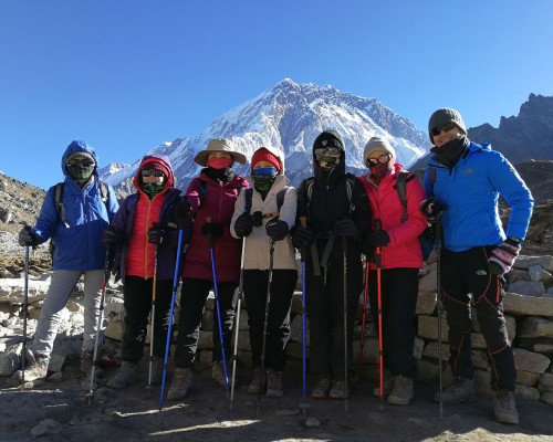 Group Trekking To Ebc