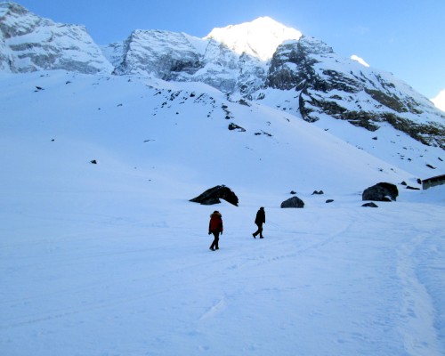 Heavy Snow In Annapurna Base Camp