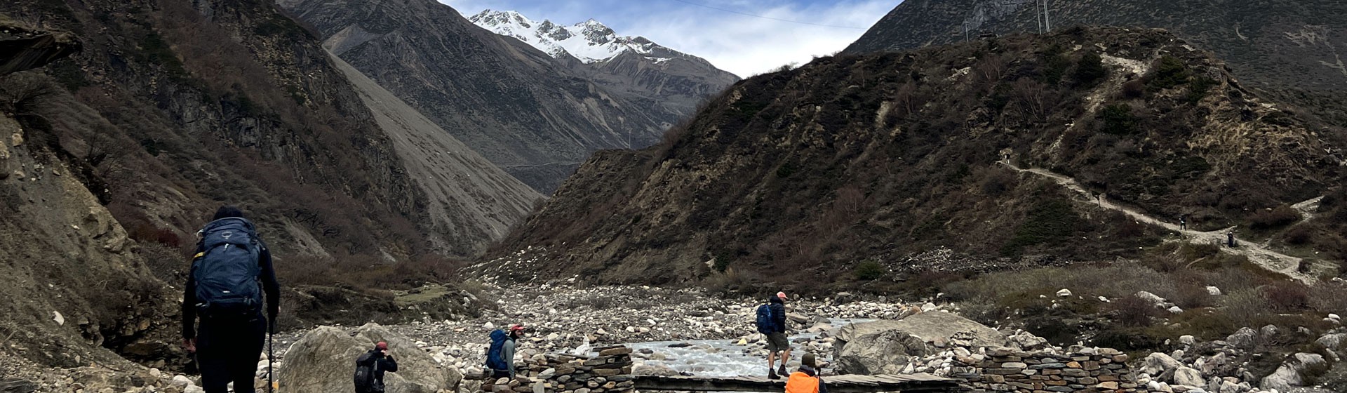 Solo female trekker on the Manaslu Circuit in Nepal