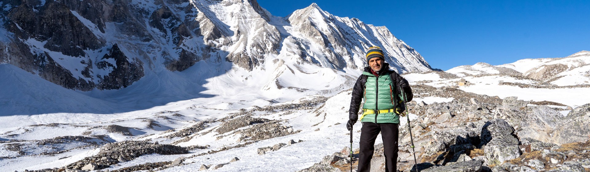 Traditional mountain trail in the Manaslu region of Nepal