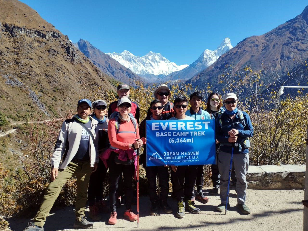 Cost effective Everest Base Camp group trek with guide and porter support