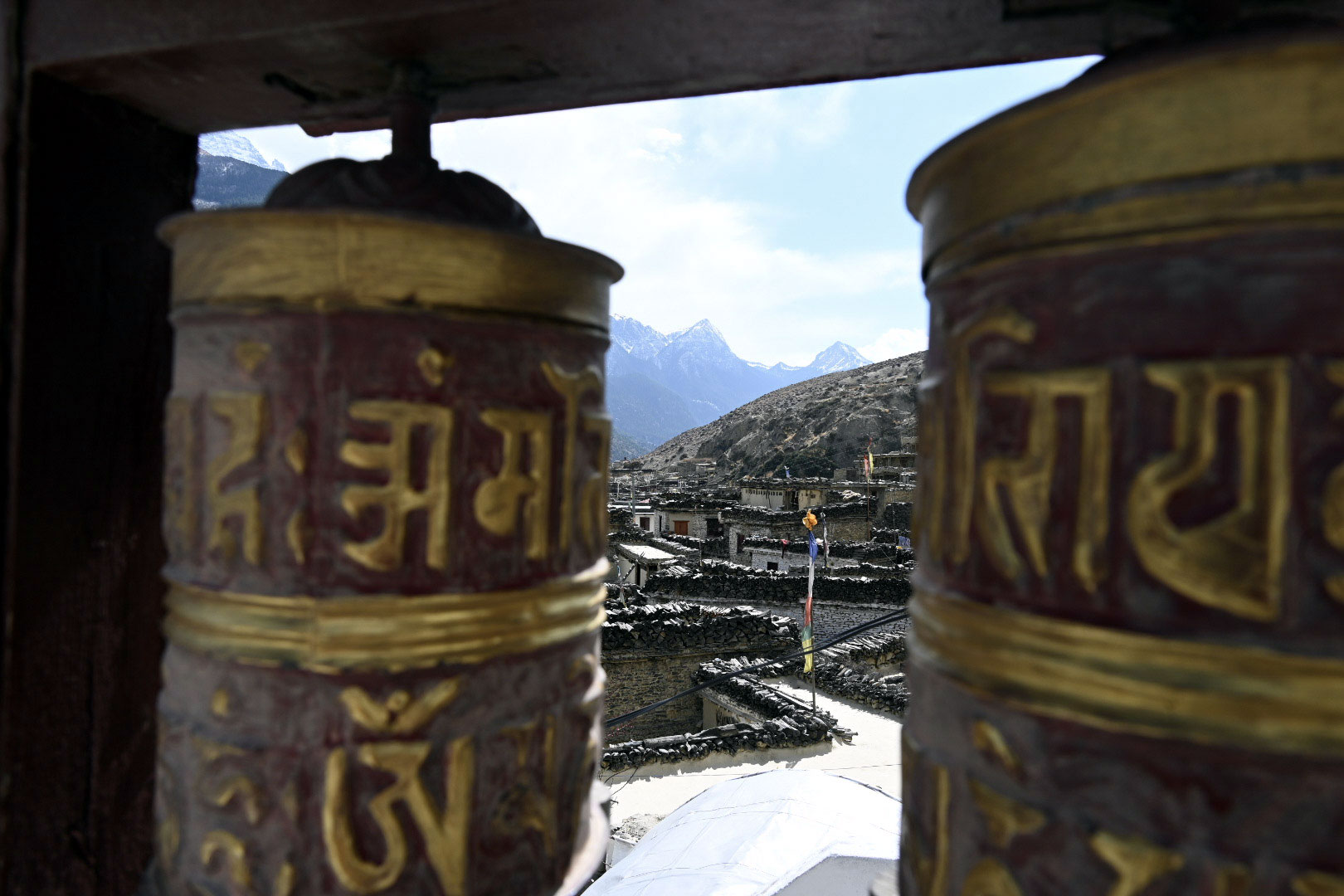 Mani Prayer Wheel in Upper Mustang