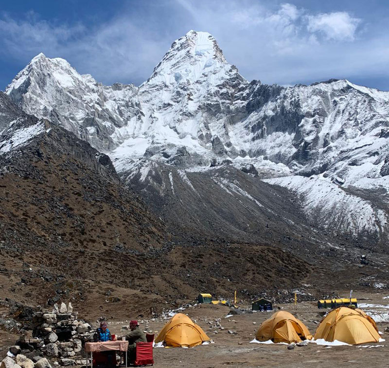 Ama Dablam Base Camp in the Everest region of Nepal