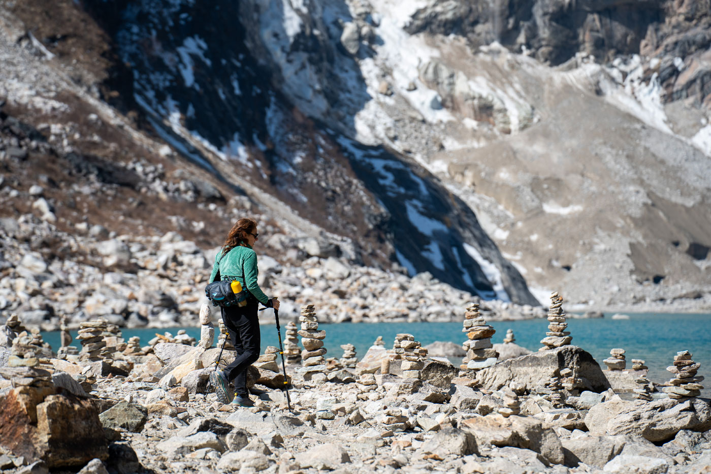 Around Samagaun, one of the most striking natural features is Birendra Lake. In November, the lake often appears deep blue and incredibly clear, reflecting the surrounding peaks under stable sky conditions. The calm surface, combined with the sharp mountain backdrop, creates a quiet and memorable scene that adds a different perspective to the overall mountain experience.
