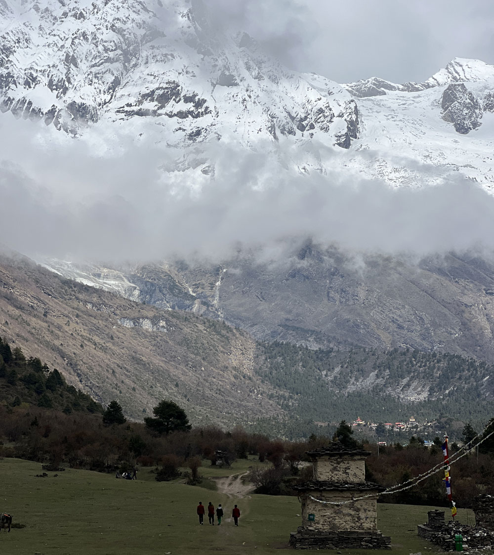 Changing mountain landscapes along the Manaslu Circuit Trek in Nepal