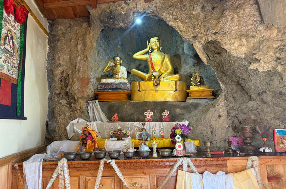 Monastery gompa of tsum valley trek trail 