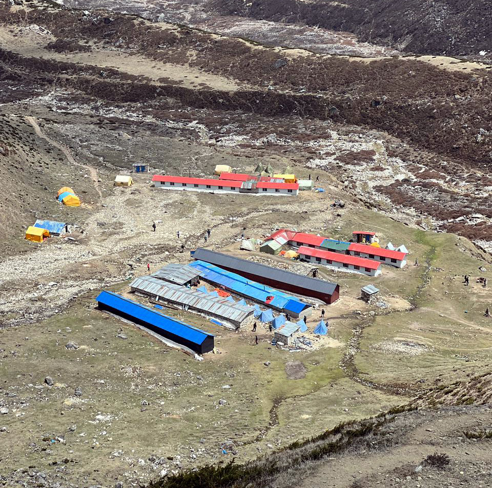 Local teahouse accommodation at Dharmashala (Larkya Phedi) on the Manaslu Circuit Trek
