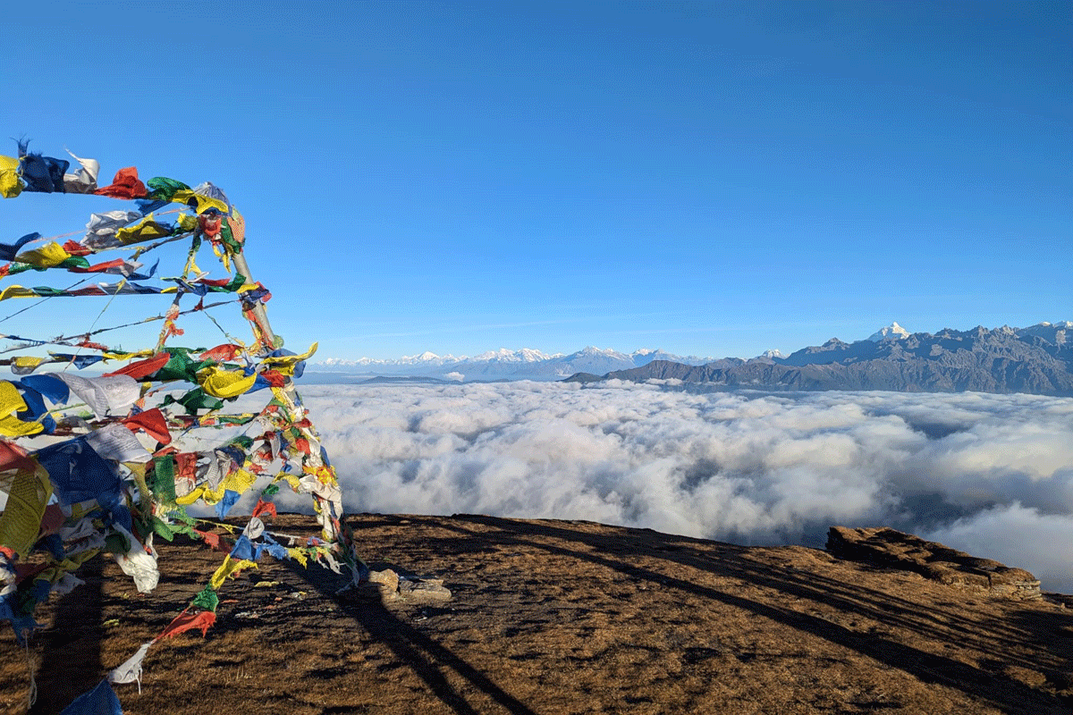 Best view from Pikey Peak Trek Trail Nepal