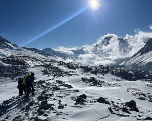 Manaslu Circuit Trek Snow Trail Larke Pass Route
